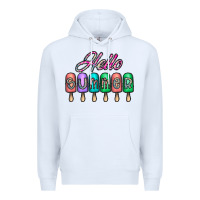 White hello summer Premium Hoodie - CowhideDigitalArt