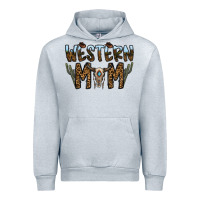 Heather Grey western mom Urban Hoodie - CowhideDigitalArt