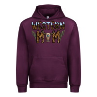 Mauve Wine western mom Urban Hoodie - CowhideDigitalArt