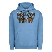 Pigment Pebble Blue western mom Urban Hoodie - CowhideDigitalArt
