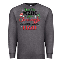 Charcoal Heather twas the nizzle  before christmizzle Premium Sweatshirt - MaliasSmallBusiness