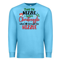 Ocean Blue twas the nizzle  before christmizzle Premium Sweatshirt - MaliasSmallBusiness