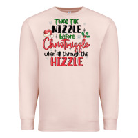 Pale Pink twas the nizzle  before christmizzle Premium Sweatshirt - MaliasSmallBusiness