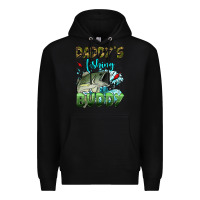 Black daddy's fishing buddy Premium Hoodie - HRA Design Shop