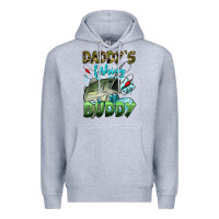 Heather Grey daddy's fishing buddy Premium Hoodie - HRA Design Shop