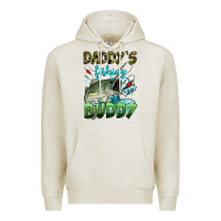 Oatmeal Heather daddy's fishing buddy Premium Hoodie - HRA Design Shop