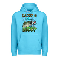 Ocean Blue daddy's fishing buddy Premium Hoodie - HRA Design Shop