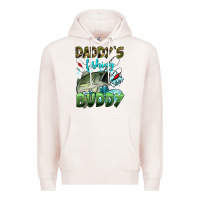 Pale Pink daddy's fishing buddy Premium Hoodie - HRA Design Shop