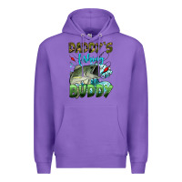 Purple daddy's fishing buddy Premium Hoodie - HRA Design Shop