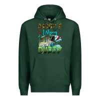 Sports Green daddy's fishing buddy Premium Hoodie - HRA Design Shop