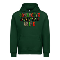 Forest Green Somebody's Jolly Ass Wife Urban Hoodie - FaDigitalArtStudio