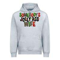 Heather Grey Somebody's Jolly Ass Wife Urban Hoodie - FaDigitalArtStudio