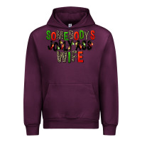 Mauve Wine Somebody's Jolly Ass Wife Urban Hoodie - FaDigitalArtStudio