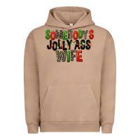 Pigment Burro Somebody's Jolly Ass Wife Urban Hoodie - FaDigitalArtStudio