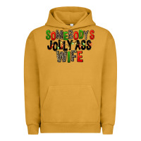 Pigment Peanut Butter Somebody's Jolly Ass Wife Urban Hoodie - FaDigitalArtStudio