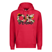 Cardinal oklahoma state cowhide serape cactus Premium Hoodie - RanaPortraitStore