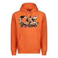 Carrot oklahoma state cowhide serape cactus Premium Hoodie - RanaPortraitStore