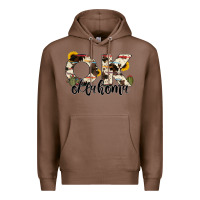 Chestnut oklahoma state cowhide serape cactus Premium Hoodie - RanaPortraitStore
