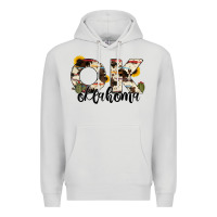 Dove Grey oklahoma state cowhide serape cactus Premium Hoodie - RanaPortraitStore
