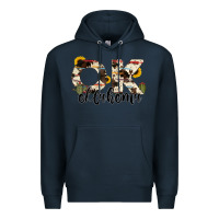 Navy oklahoma state cowhide serape cactus Premium Hoodie - RanaPortraitStore
