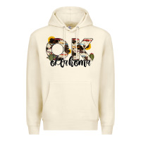 Sandshell oklahoma state cowhide serape cactus Premium Hoodie - RanaPortraitStore
