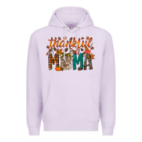 Lilac thankful mama highland cow Premium Hoodie - RacoonDesign