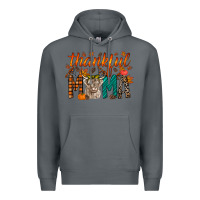 Rock thankful mama highland cow Premium Hoodie - RacoonDesign