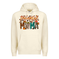 Sandshell thankful mama highland cow Premium Hoodie - RacoonDesign
