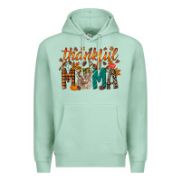Seafoam thankful mama highland cow Premium Hoodie - RacoonDesign