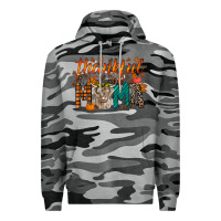 Slate Camo thankful mama highland cow Premium Hoodie - RacoonDesign