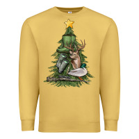 Antique Gold hunting christmas tree Premium Sweatshirt - MaliasSmallBusiness