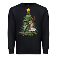 Black hunting christmas tree Premium Sweatshirt - MaliasSmallBusiness