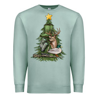 Seafoam hunting christmas tree Premium Sweatshirt - MaliasSmallBusiness