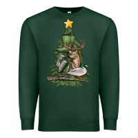 Sports Green hunting christmas tree Premium Sweatshirt - MaliasSmallBusiness