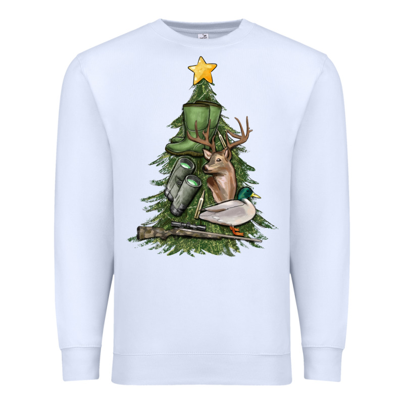 Hunting Christmas Tree Premium Sweatshirt by MaliasSmallBusiness | Teevron