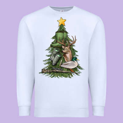 Premium Sweatshirt hunting christmas tree
