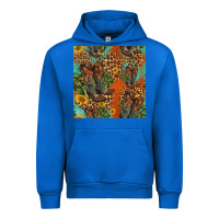 Cobalt western boots and sunflowers seamless pattern Urban Hoodie - HRA Design Shop
