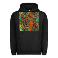 Pigment Black western boots and sunflowers seamless pattern Urban Hoodie - HRA Design Shop