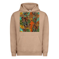 Pigment Burro western boots and sunflowers seamless pattern Urban Hoodie - HRA Design Shop