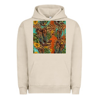Pigment French Oak western boots and sunflowers seamless pattern Urban Hoodie - HRA Design Shop