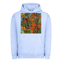 Pigment Grape Ice western boots and sunflowers seamless pattern Urban Hoodie - HRA Design Shop