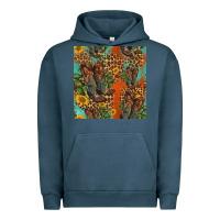 Pigment Midnight Navy western boots and sunflowers seamless pattern Urban Hoodie - HRA Design Shop