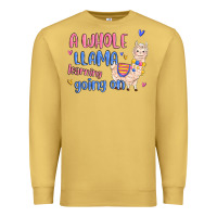 Antique Gold a whole llama learning going on Premium Sweatshirt - MaliasSmallBusiness