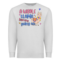Dove Grey a whole llama learning going on Premium Sweatshirt - MaliasSmallBusiness