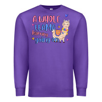 Purple a whole llama learning going on Premium Sweatshirt - MaliasSmallBusiness