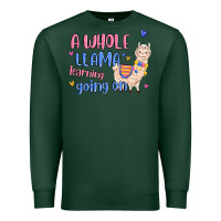 Sports Green a whole llama learning going on Premium Sweatshirt - MaliasSmallBusiness