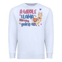 White a whole llama learning going on Premium Sweatshirt - MaliasSmallBusiness