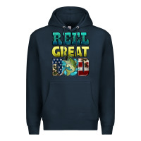 Navy reely great dad Premium Hoodie - HRA Design Shop