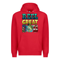 Red reely great dad Premium Hoodie - HRA Design Shop