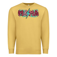 Antique Gold lightning bolt mama Premium Sweatshirt - MaliasSmallBusiness
